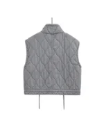2024 Spring Women's New Patch Pocket Stand-up Collar Sleeveless Padded Vest Coat Warm Cotton Tank Coat Female Padded Coat - Image 5