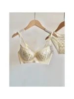 Women Sexy French Lace Push Up Bra Set Polka Dot Small Cup Shaping Sweet Lingerie Breathable Underwear Daily Dating Nightwear - Image 6