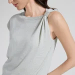 BC1015 Luxury Women's Clothing Merino Wool Silk Ladies Woolen Clothes Sweaters Summer Knitwear Vest - Image 5
