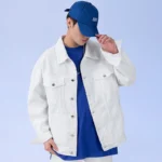 Autumn New Men's Oversize Denim Jacket Fashion Classic White Cotton Casual Coats Streetwear Loose High Quality Male Clothes Top - Image 6