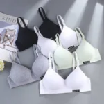 3pcs Women Thin Wireless Bra Girl Seamless Push Up Bra Student Comfort V-Shaped Underwear Adolescent Breathable Comfort Lingerie - Image 2