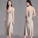 Nightgowns For Women Long Sleeveless Night Gowns Satin Silk Chemise Lingerie Slip Dress Sexy Nightwear Sleep Shirt for Ladies - Image 4
