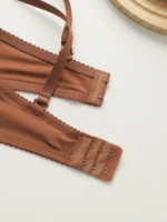 New Hot Selling Solid Color Daily 2-piece Set with Steel Rim push up Bra for Women Underwear Set J2611 - Image 5