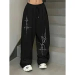 Ladies' New Street Dance Trendy Brand Sports Pants Autumn and Winter New Neutral Sports Casual Sports Pants - Image 2