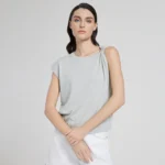 BC1015 Luxury Women's Clothing Merino Wool Silk Ladies Woolen Clothes Sweaters Summer Knitwear Vest - Image 4