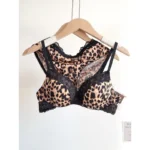 Sexy Leopard Print Lingerie Set Women Wireless Invisible Push Up Small Breasts,adjustable A To C Cup,sheer Lace Pure Design, S-X - Image 3