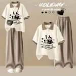 Summer Japanese Loose Polo Short-sleeved T-shirt Fashion Trend Sweet Cute Cartoon Print Jumper Top - Image 2