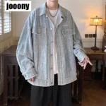 Jackets for Men Basic Daily Commuting Coats High Street Harajuku Cozy Spring Autumn Baggy Casual All-match Ins Chic Long Sleeve - Image 5