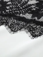 Chic Lace Patchwork Women Long Dress 2026 Summer Long Sleeve O-neck Lace Up Female Robe Elegant Fashion Loose Lady Robes - Image 6