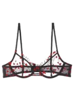 YUQI Chic Heart Lace Push-Up Bra Set | Small Bust Enhancer | Anti-Sagging Mesh Underwear | Women's French Style Lingerie Kit - Image 4