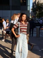 Summer Ladies Polo Shirts Woman Shorts Short Sleeve Brown Striped Vintage Clothes Polo Shirts Mujer Streetwear Crop Tops Casual - Image 5