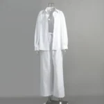 Pure Cotton Shirt Trousers Set Europe and America 2025 Spring and Summer New Loose Long-sleeved Shirt Casual Suit Women - Image 6