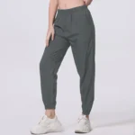 Spring And Summer Thin Ladies Quick-drying Sports Casual Pants Mesh Breathable Black Joker 9 Pants Teenagers Running Harem Pants - Image 5