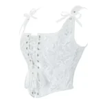 Vintage Women Corset Printed Sleeveless Lace Up Bandage Slim Crop Tops Tank Fashion Sexy Female Bustier Camisole - Image 3