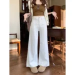 Womens High Waist Wide Leg Jeans Vintage Baggy Denim Pants With Pockets Comfortable Straight Leg Streetwear Fashion Trousers - Image 4