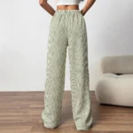 2025 Autumn New Cross border Women's Fashion Loose Striped Drawstring Elastic Waist and Floor Pants from Europe and America - Image 2