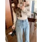 Womens High Waist Wide Leg Jeans Vintage Baggy Denim Pants With Pockets Comfortable Straight Leg Streetwear Fashion Trousers - Image 5