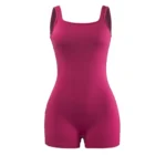 Women's Sexy Backless Tank Rompers Top Bodycon One Piece Halter Sleeveless Bodysuit Short Jumpsuits - Image 3