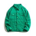 Autumn New Men's Oversize Denim Jacket Fashion Classic White Cotton Casual Coats Streetwear Loose High Quality Male Clothes Top - Image 3