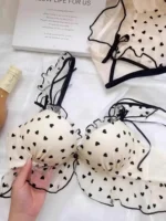 BANERDANNI Simple Light Luxury Love Printed Lace Underwear Set Women's Small Breasts Gather Sexy Pure Desire Sweet Bra Cute Bra - Image 3