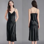 Nightgowns For Women Long Sleeveless Night Gowns Satin Silk Chemise Lingerie Slip Dress Sexy Nightwear Sleep Shirt for Ladies - Image 3