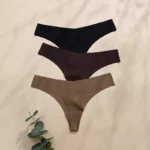 Hot Sale High Quality Latest Design Us Size Stylish Solid Ice Silk Seamless Wireless Bras And Women Underwear Set - Image 4