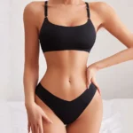 Hot Sale High Quality Latest Design Us Size Stylish Solid Ice Silk Seamless Wireless Bras And Women Underwear Set - Image 6