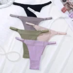 Sexy Women Bra Panties Set G-String Sports Bra Crop Top Seamless Underwear Fitness Bra Top Thongs Female Lingerie Set Intimates - Image 2