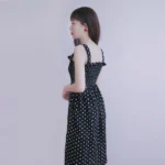 Women Summer Sleeveless Dot Dress Sexy Backless A-Line Spaghetti Strap Beach Style Dresses Camisole Off-Shoulder Folds Vestidos - Image 6