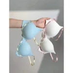 Fashion Colorful Dopamine Seamless Bra Set Sexy Push Up Small Bust Wireless Comfort Back Smoothing Daily Outfit Plus Size 32-38 - Image 3