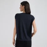 BC1015 Luxury Women's Clothing Merino Wool Silk Ladies Woolen Clothes Sweaters Summer Knitwear Vest - Image 3