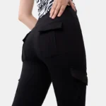 New Women Casual Bootleg Yoga Pants Plus Size Workout Flare Leggings High Waist dungarees Pants with Pockets Sports Wear - Image 5