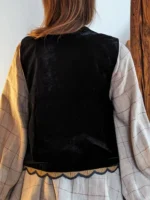Vintage Women's Flower Embroidered Vest O Neck Sleeveless Cardigan Top 2025 Summer New Versatile Chic Woman Waistcoat - Image 3