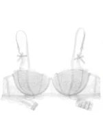 Sexy Lace Half Cup Bra Set No Underwire Wireless Push Up Small Breast Enhancer Adjustable Comfort Lingerie Set for Women S-XLABC - Image 2