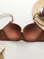 New Hot Selling Solid Color Daily 2-piece Set with Steel Rim push up Bra for Women Underwear Set J2611 - Image 4