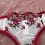 Contrast Lingerie Fancy Lace Set Woman 2 Pieces Women Underwear Embroidery Beautiful Bra And Panty Sets - Image 6