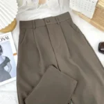 ITOOLIN Black Suit Haren Pants Women Fashion Elastic High Waist Casual Trousers Woman Korean Style Solid Office Pant Spring - Image 3