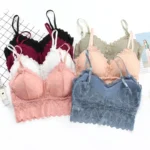 Women's Bra Set Sexy Beauty Back Tops Lace Push-up Bras and Panty Sets Wire Free Lingerie Solid Padded Intimates Underwear - Image 4