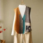 Spring and Autumn loose design vest, vest, women's outerwear, camisole, retro knit vest, cardigan, woolen sweater - Image 3