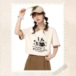 Summer Japanese Loose Polo Short-sleeved T-shirt Fashion Trend Sweet Cute Cartoon Print Jumper Top - Image 3