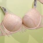 Fashionable Sheer Patterned Set V Lingerie Set Women's Sexy Lingerie Lace Trim Bra and Panty Set Push Up Breathable - Image 5