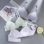 3pcs Women Thin Wireless Bra Girl Seamless Push Up Bra Student Comfort V-Shaped Underwear Adolescent Breathable Comfort Lingerie - Image 3