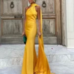 VEITCHE Elegant Women's Soft Silk Satin Long Dress Halter Backless Sleeveless Maxi Dresses Summer Lady Long Ribbon Party Gowns - Image 3