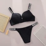 New push up Shapewear Adjustable Padded Gathered V Lace Lingerie Set Bra and Brief Women's Sexy Bra and Panty Set Comfortable - Image 2