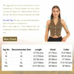 Womens Fashion Vest Shirts Separate Waistcoat Crop Tops Lapel Halter Backless Button Down Pointed Hem Vest for Party Formal Wear - Image 6
