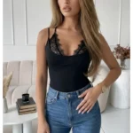 MUJER Halter Lace Bodys for Women Sexy Outfits Lingerie Tops Straps Bodysuit Women Summer Beach Jumpsuits for Women Corset Tops - Image 2