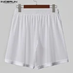 INCERUN Summer Men Shorts Mesh Patchwork Drawstring Loose See Through Male Shorts Streetwear 2025 Sexy Vacation Men Bottoms - Image 5