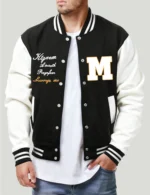 Artistic Letters And M Print Baseball Jersey Male Fashion Button Top Vintage Loose Jacket Unisex Fleece Soft All-Match Clothing - Image 2