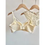 Women Sexy French Lace Push Up Bra Set Polka Dot Small Cup Shaping Sweet Lingerie Breathable Underwear Daily Dating Nightwear - Image 4